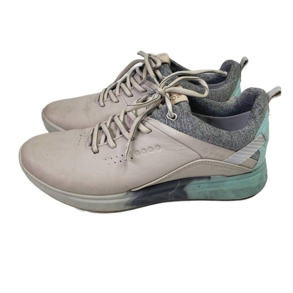 Ecco S-Three Spikeless Gore-Tex Golf Shoe Women's 37 6 Taupe Beige Mint